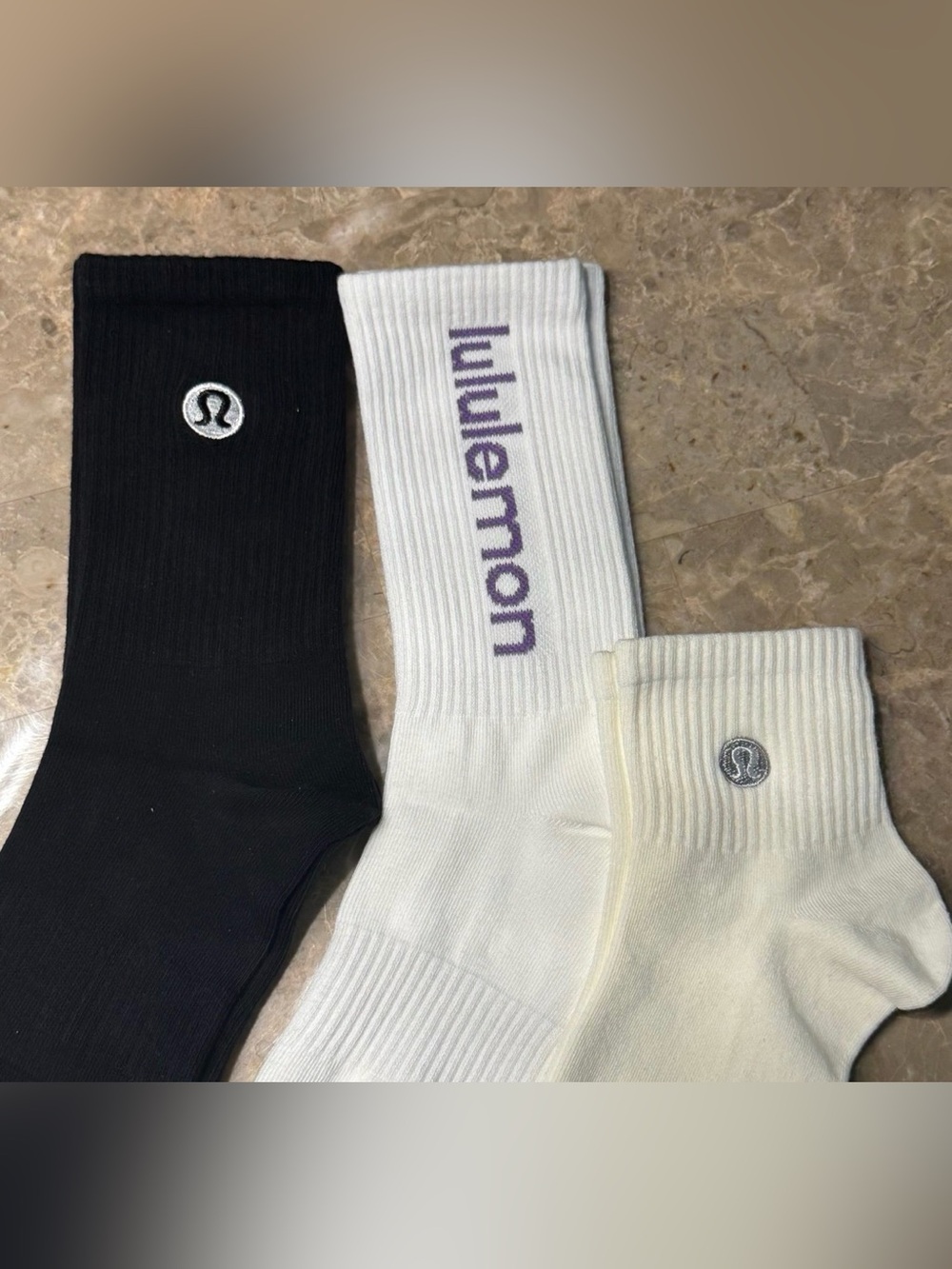 New Women’s Lululemon Athletica Socks 
3 pairs Size Medium 
Daily Essential Sock